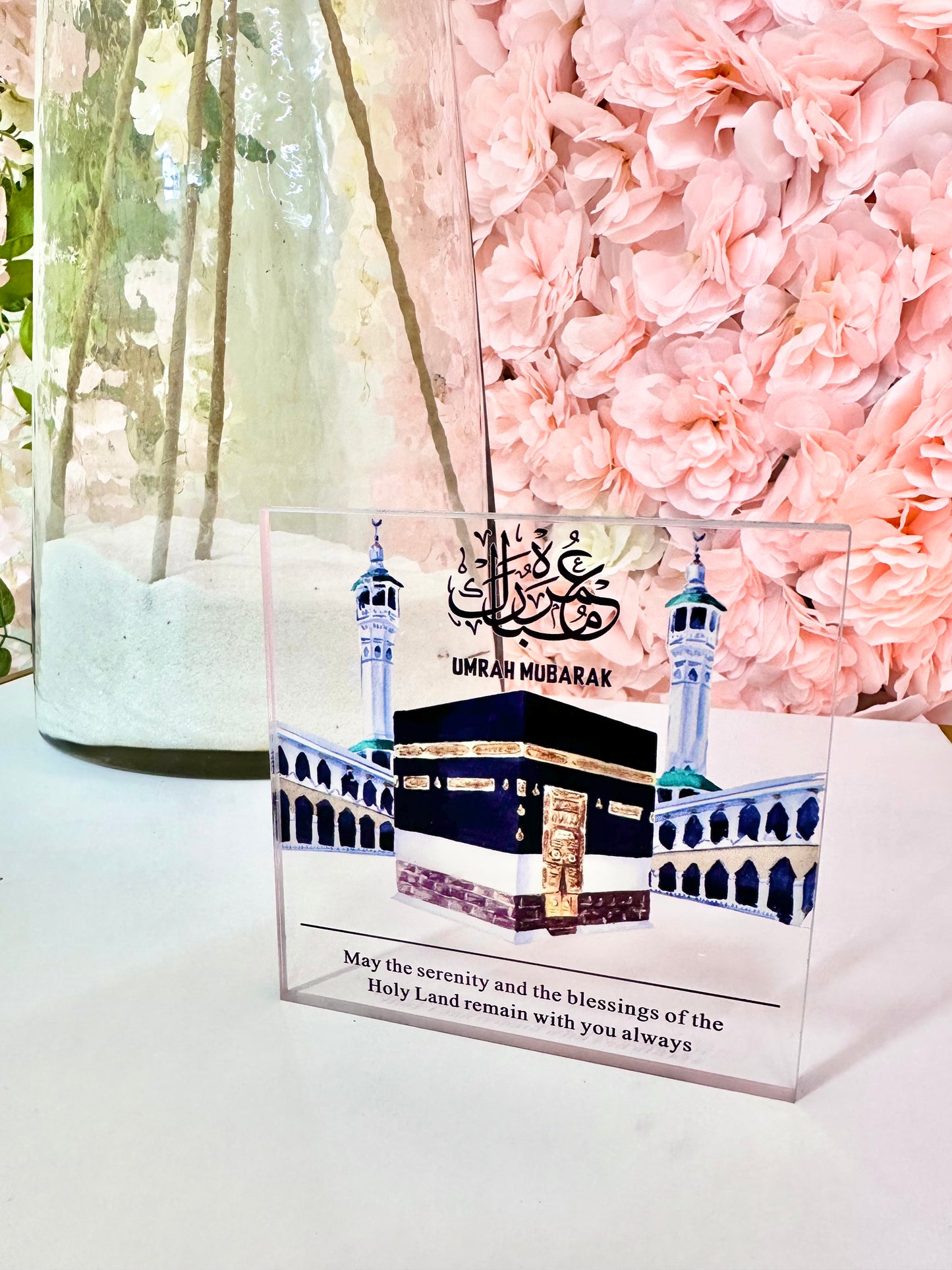 Umrah Mubarak acrylic block