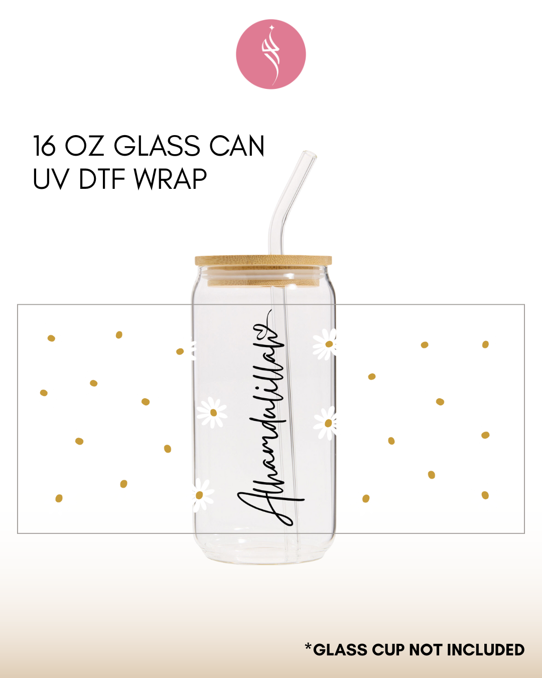 Alhamdulillah Daisies UV DTF Sticker