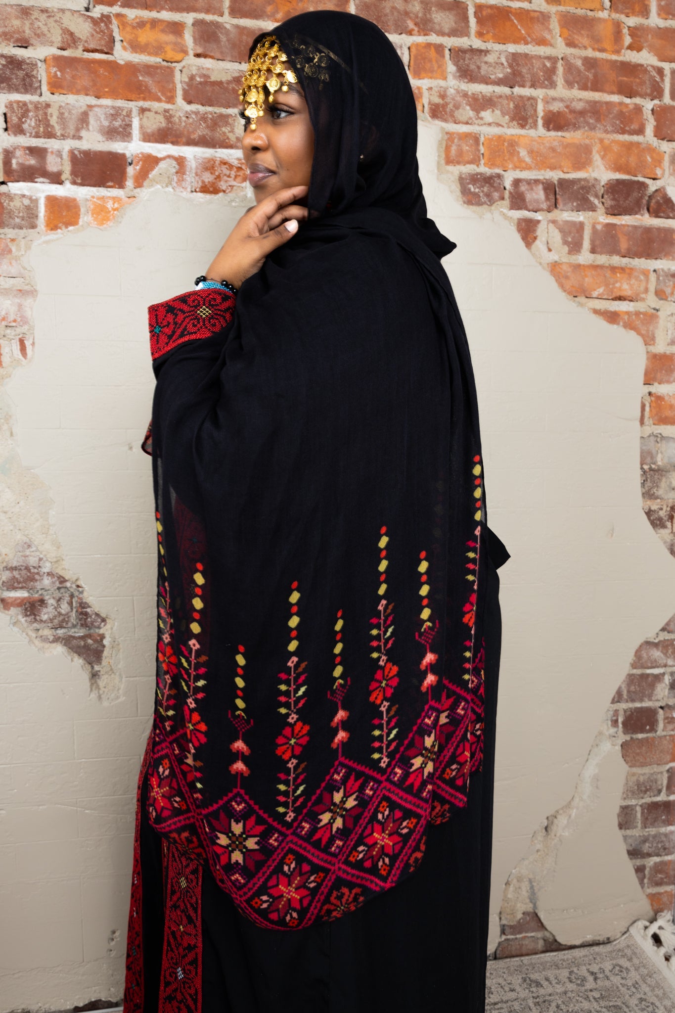 Modal Hijab - Tatreez Print