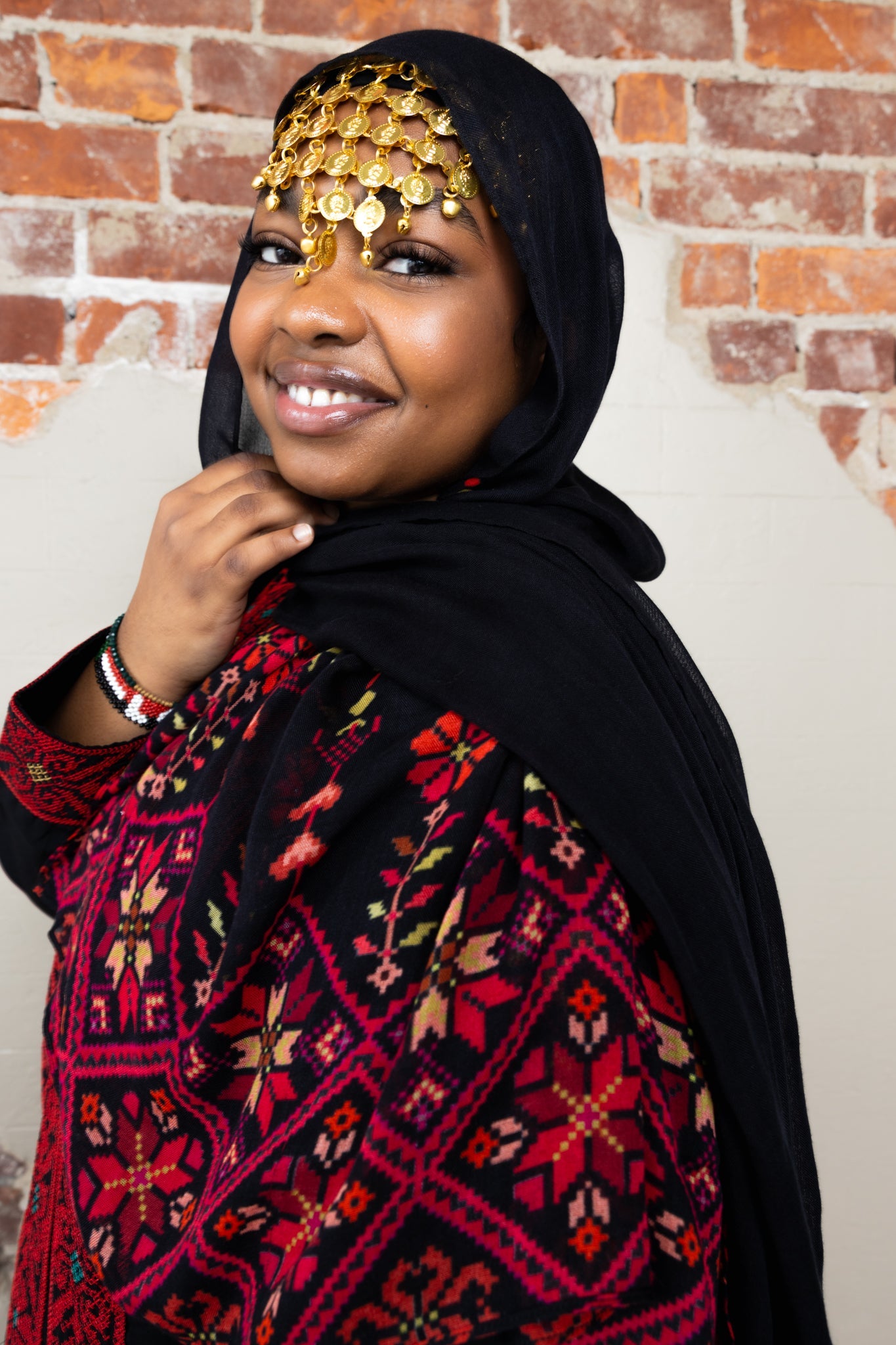 Modal Hijab - Tatreez Print