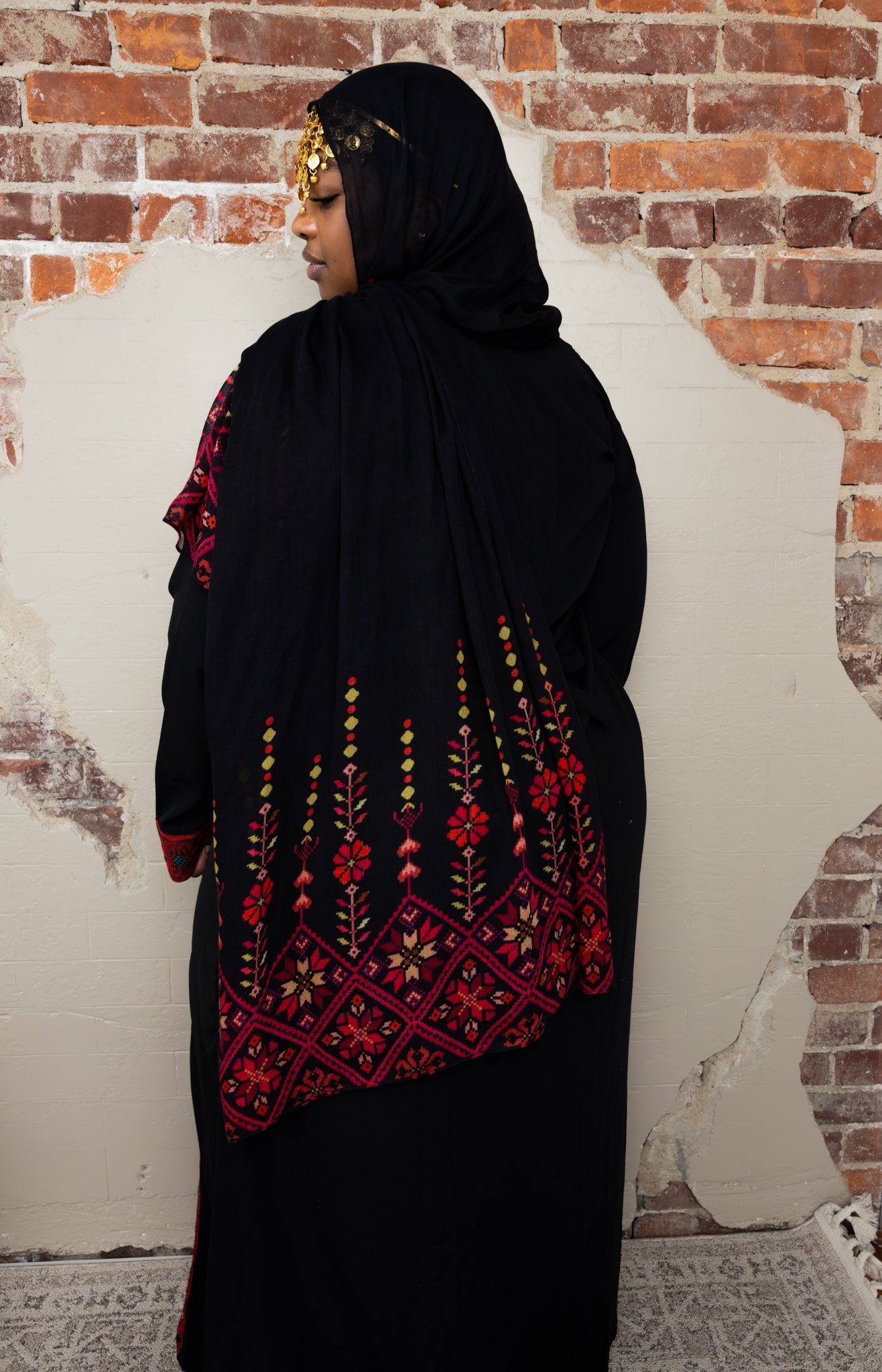 Modal Hijab - Tatreez Print