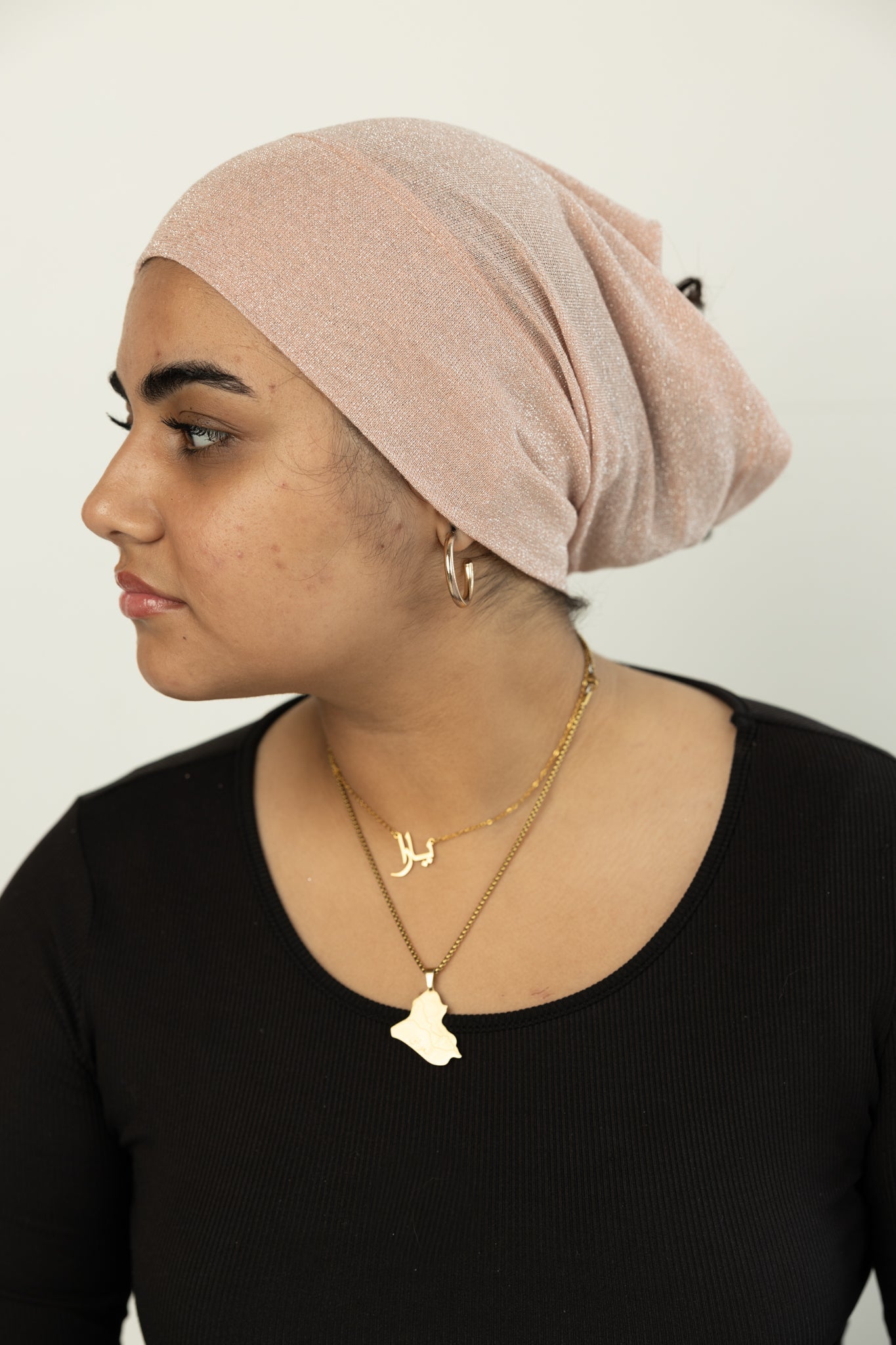 Shimmer Under Scarf - Light Pink