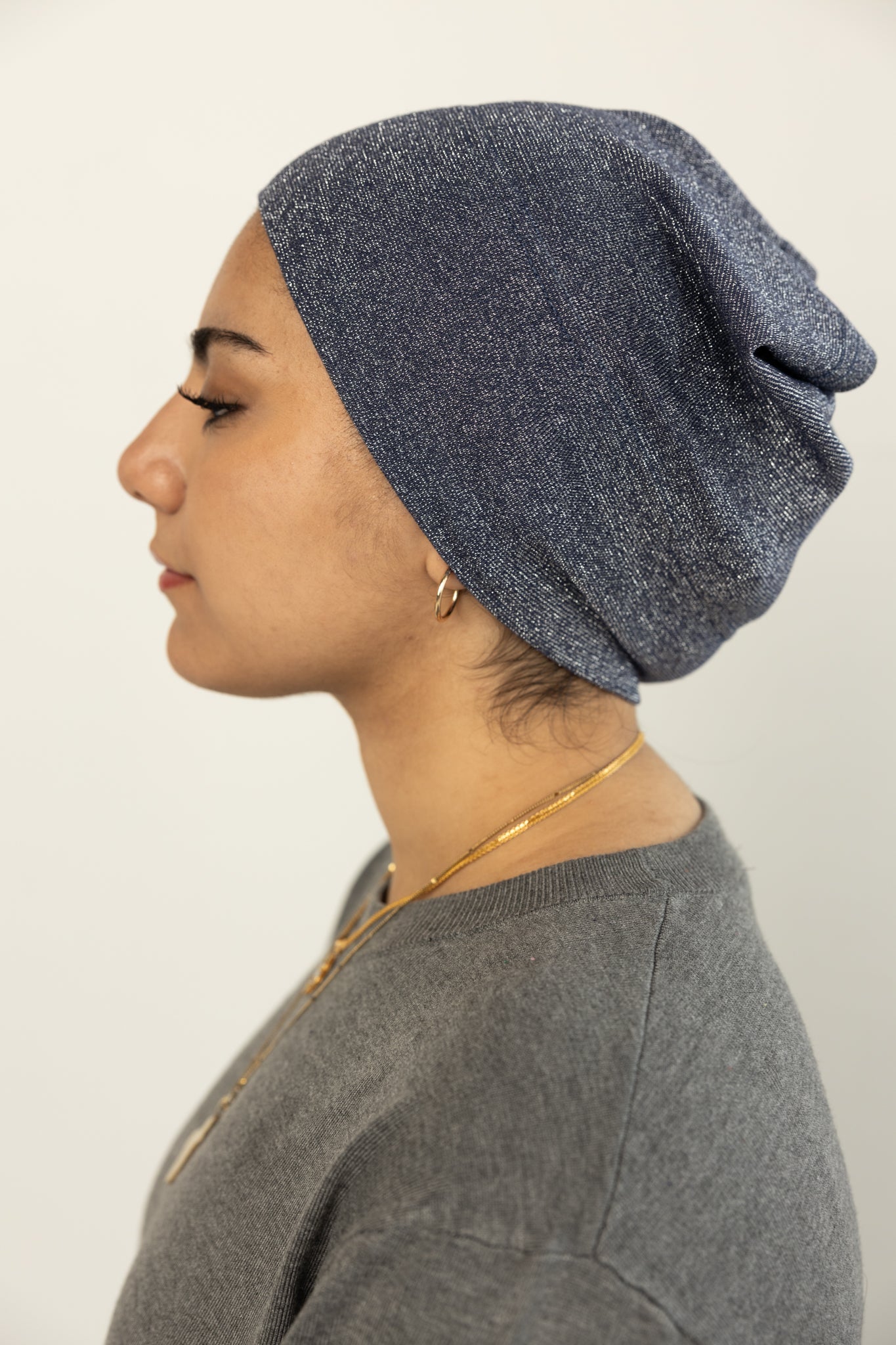 Shimmer Under Scarf - Navy Blue
