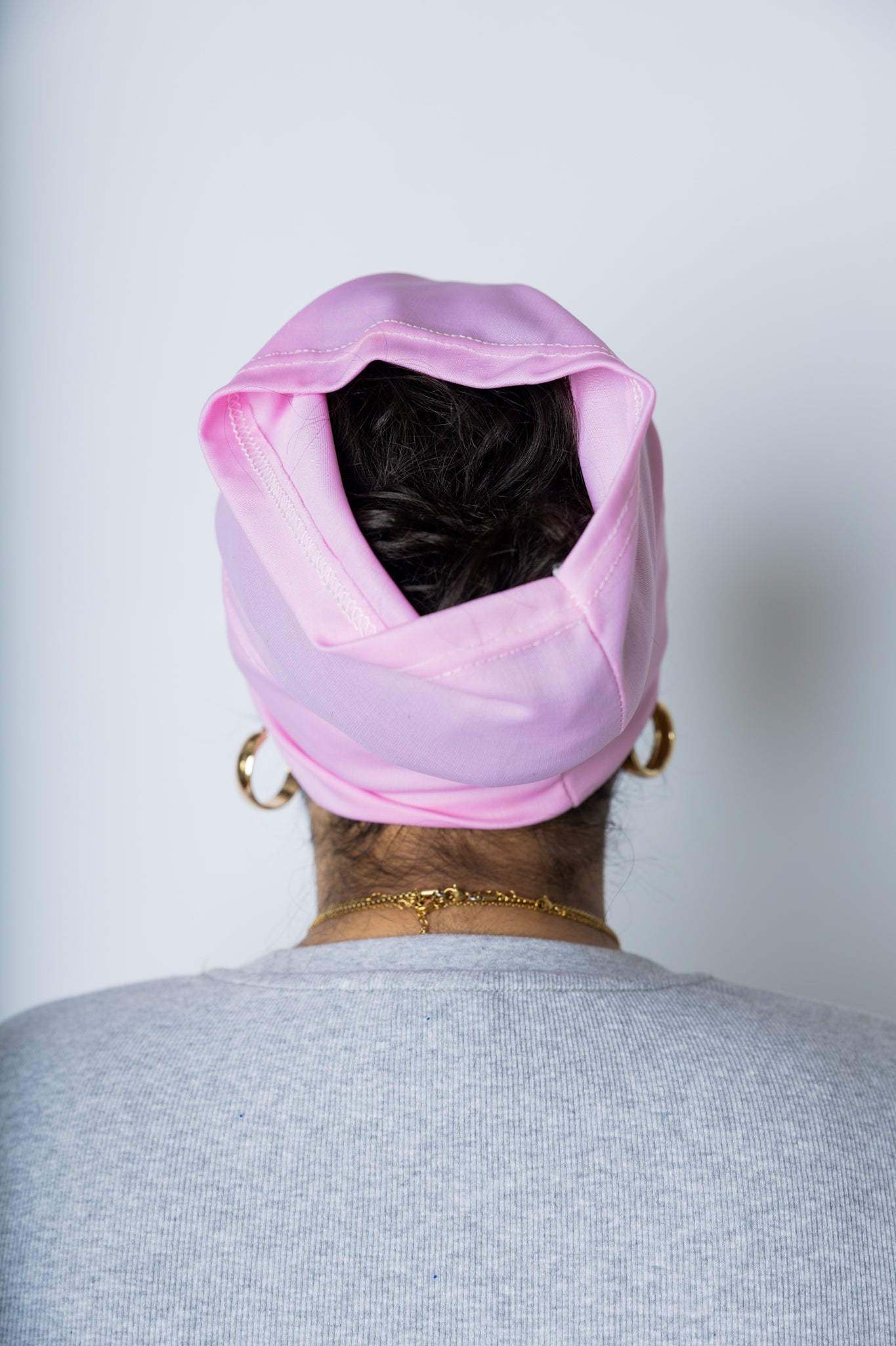 Under Scarf Tube Cap - Flamingo Pink