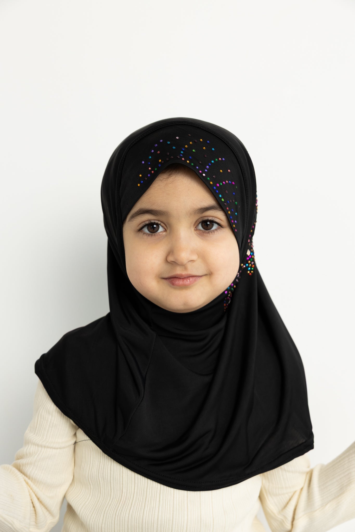 Slip-On Girls Hijab - Black