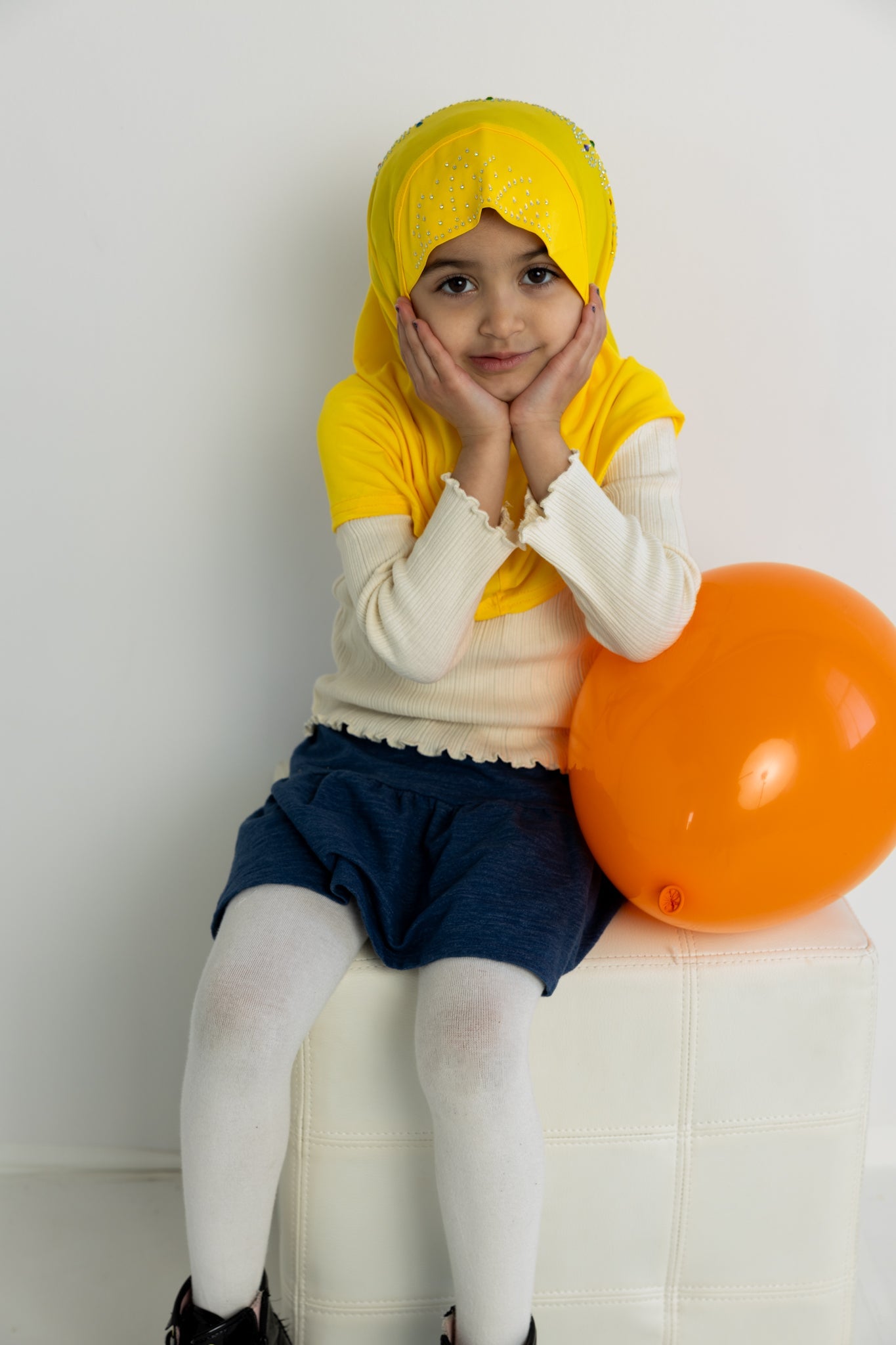Slip-On Girls Hijab - Yellow