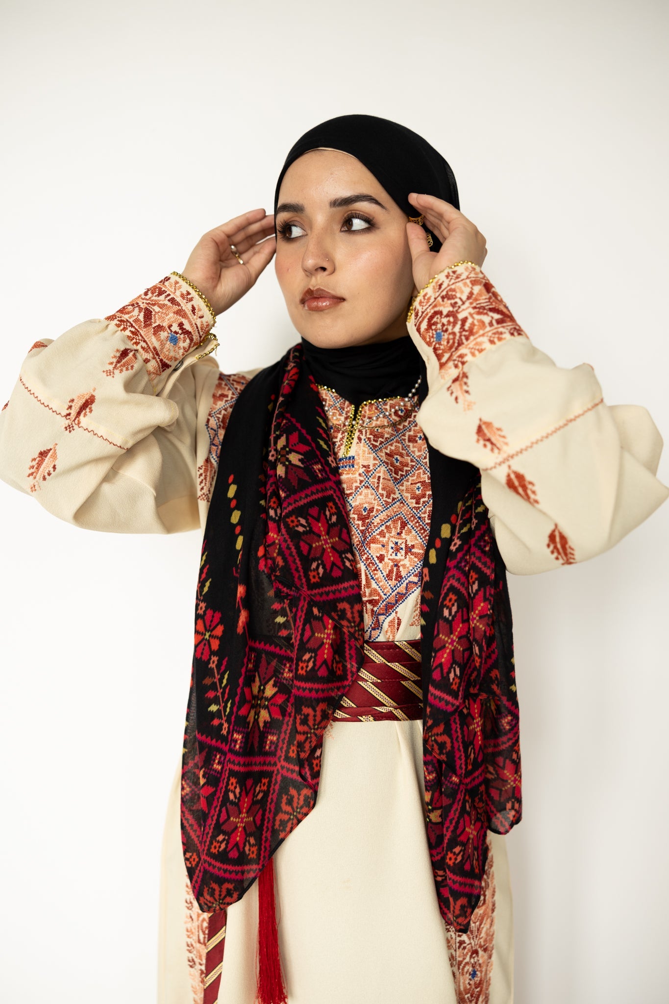 Modal Hijab - Tatreez Print