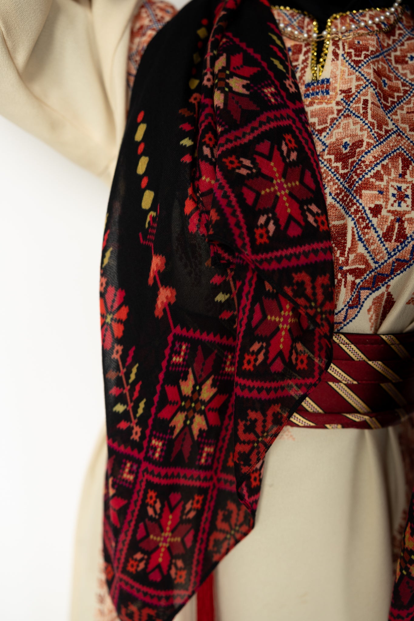 Modal Hijab - Tatreez Print