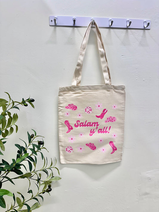 Salam y’all tote bag