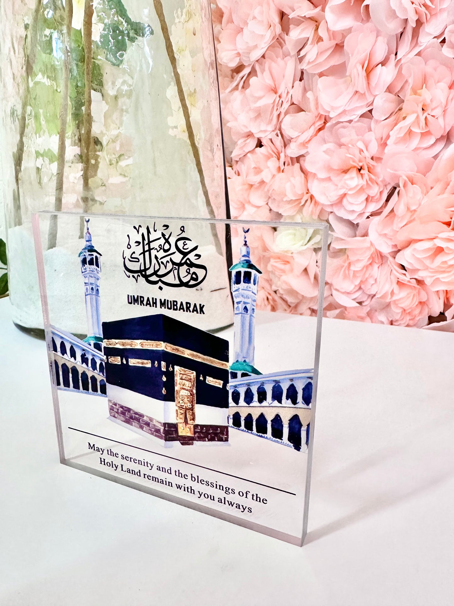 Umrah Mubarak acrylic block