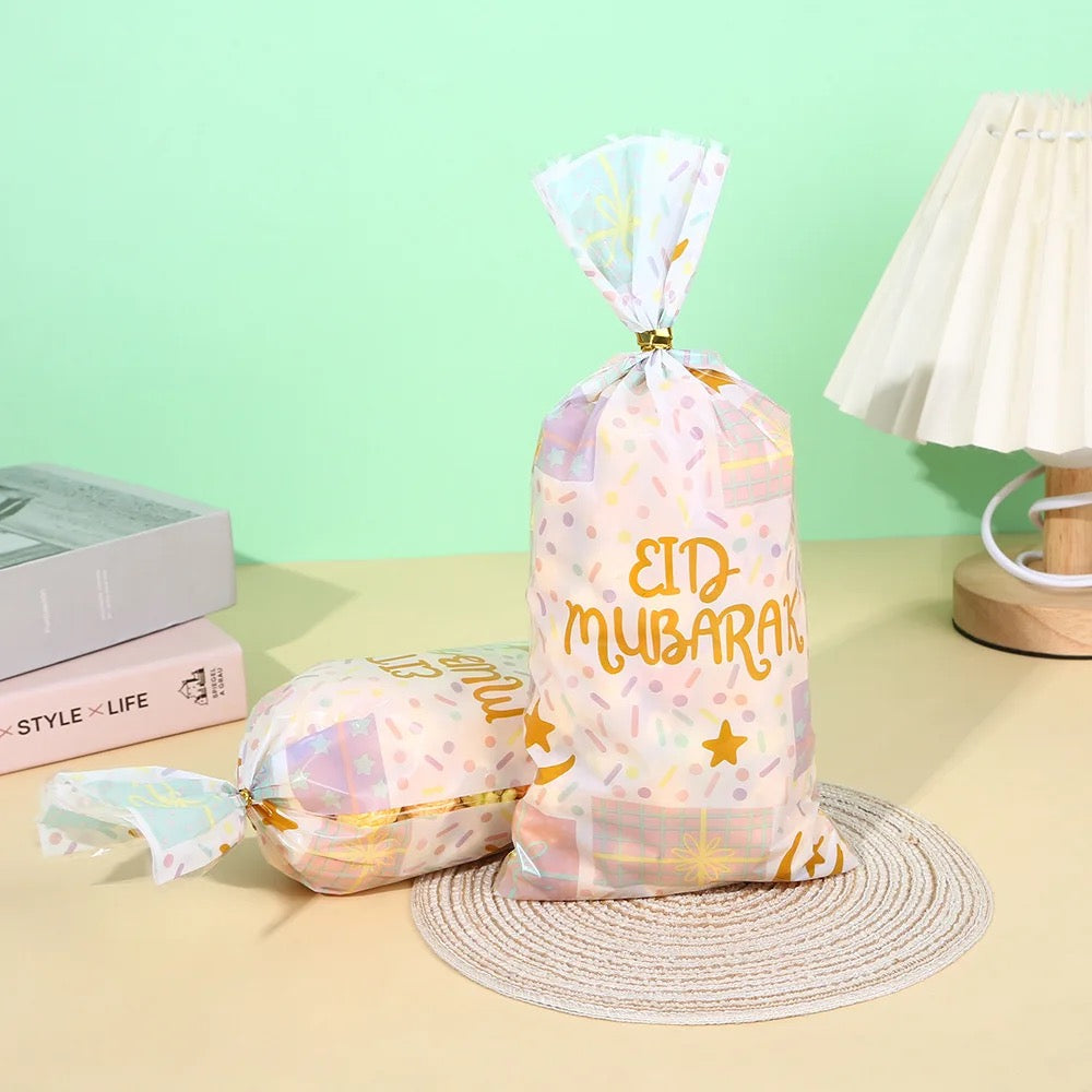 100 pcs Eid Mubarak treat bags