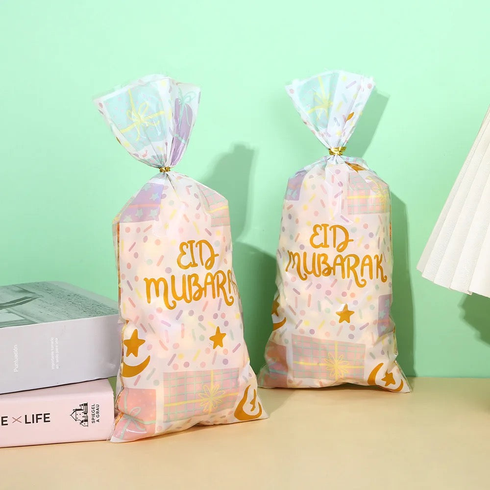 100 pcs Eid Mubarak treat bags