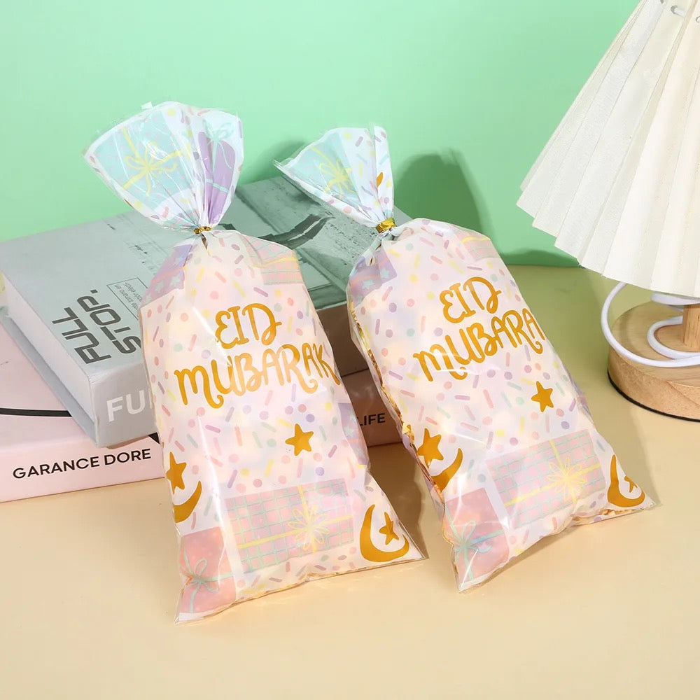 100 pcs Eid Mubarak treat bags