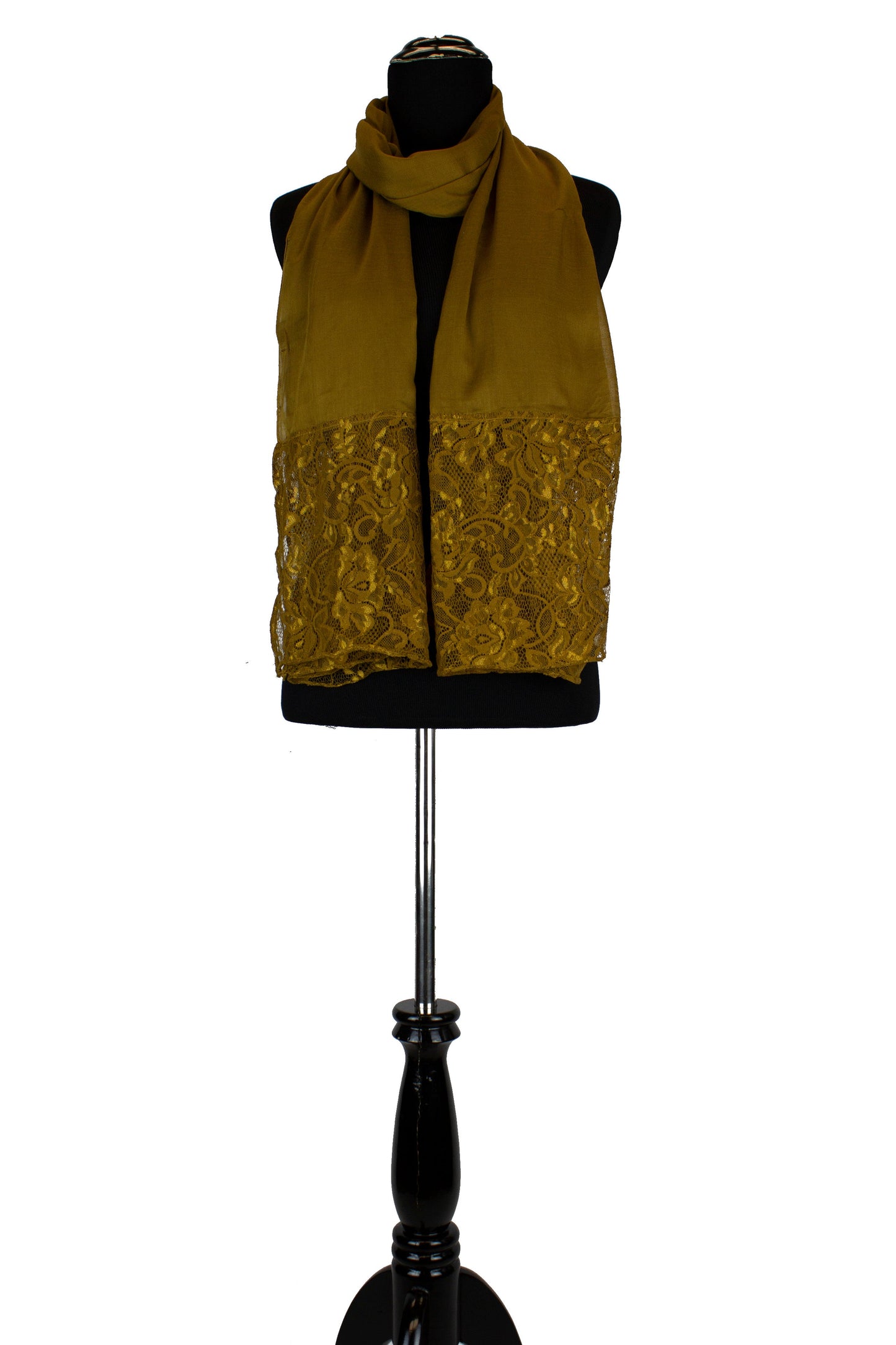 Modal Lace Hijab - Gold Mocha