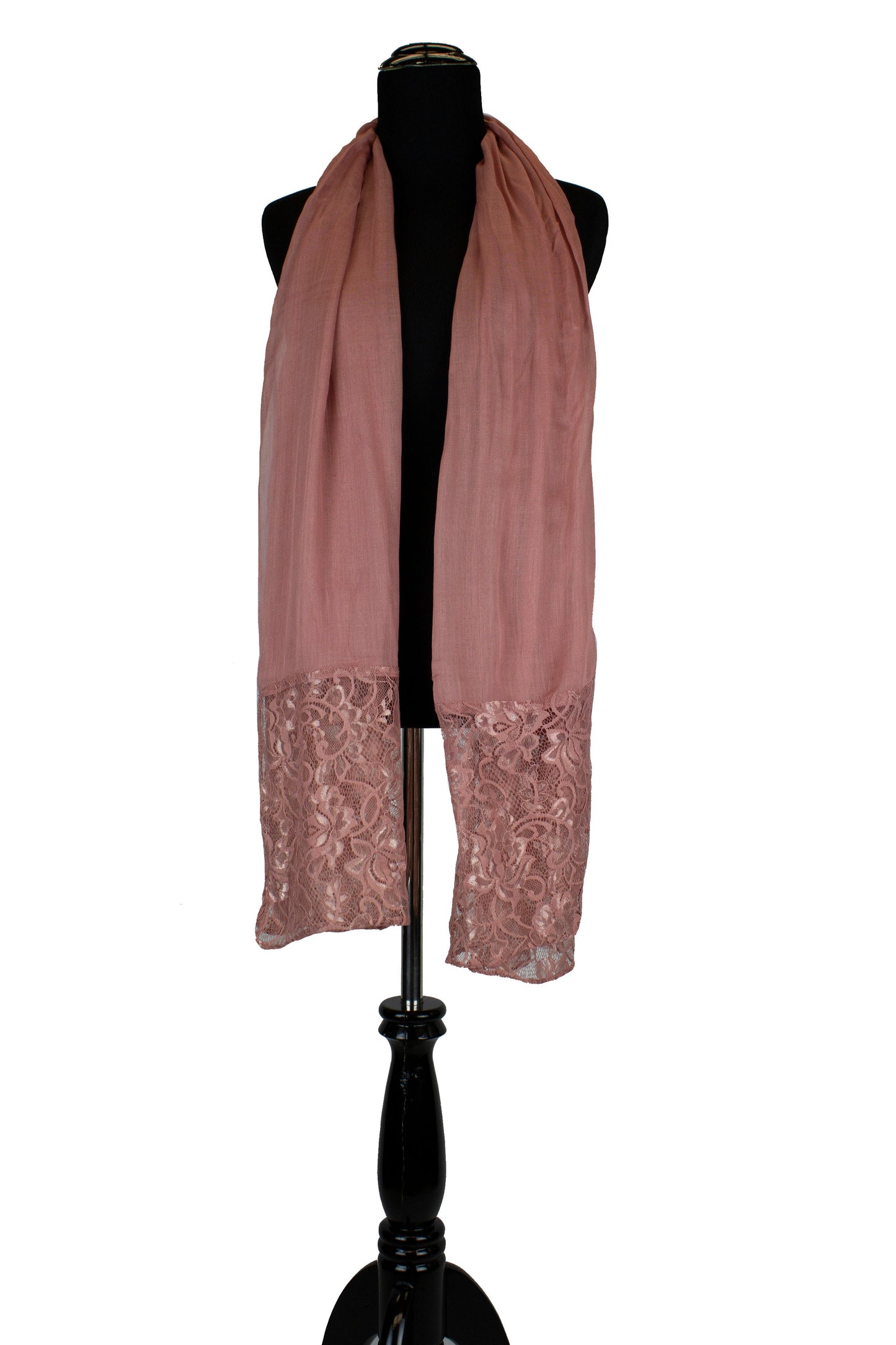Modal Lace Hijab - Pale Mauve