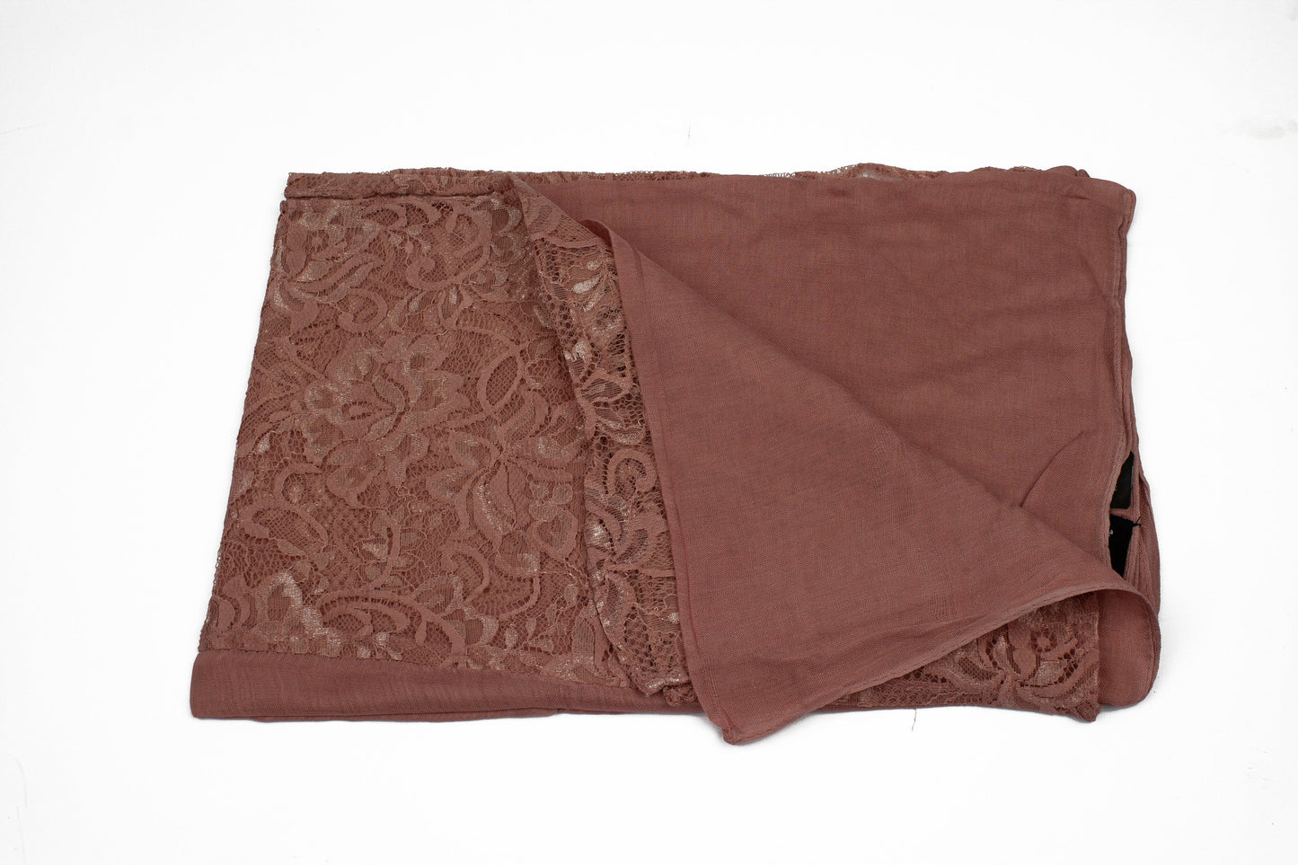Modal Lace Hijab - Pale Mauve