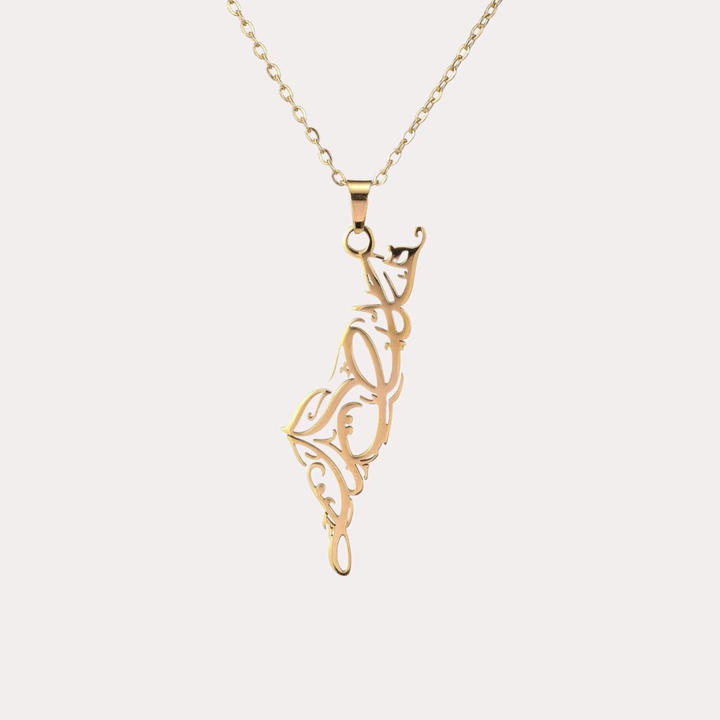 Palestine Calligraphy Necklace
