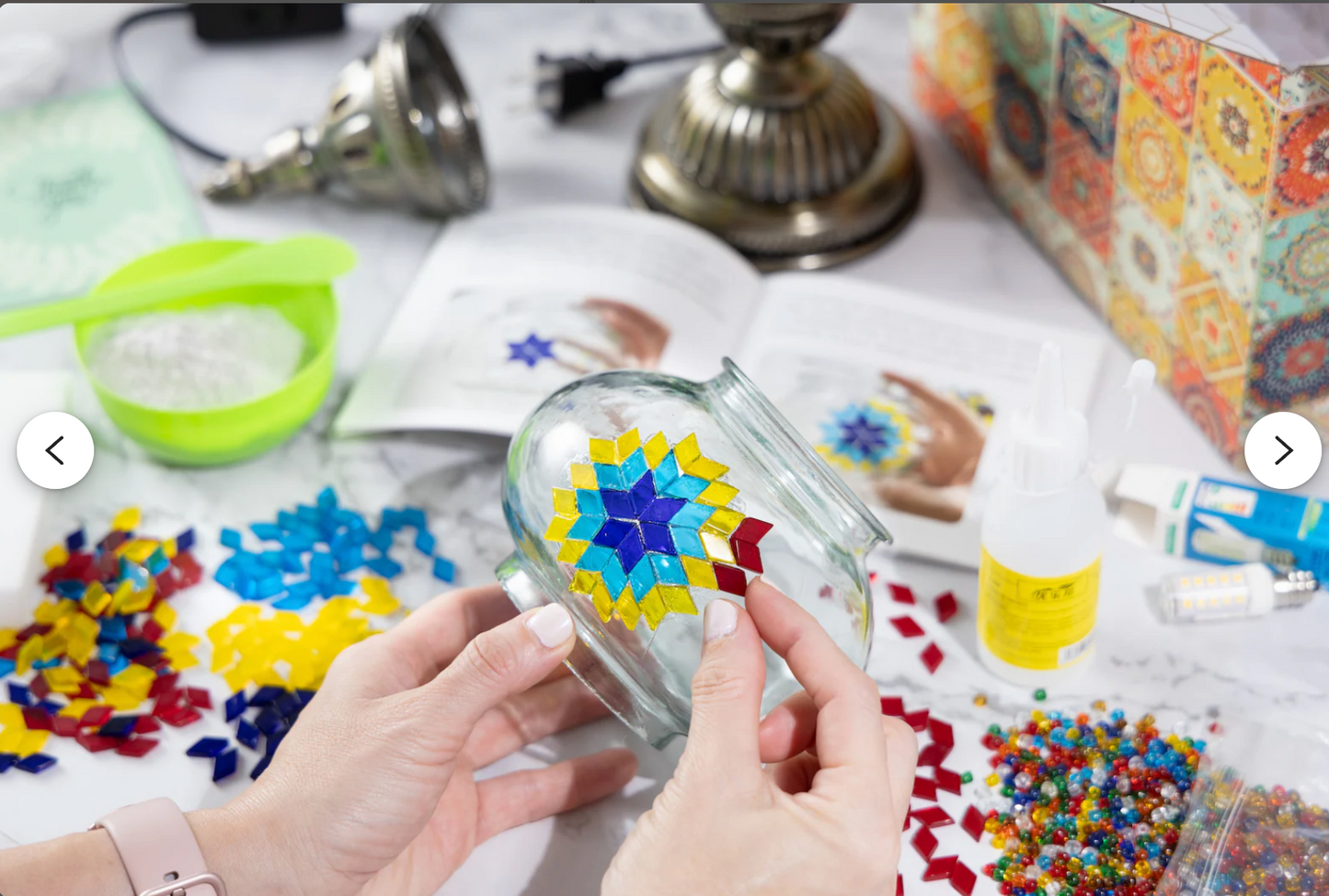 DIY Mosaic Lamp Kit US Plug with Video Instructions