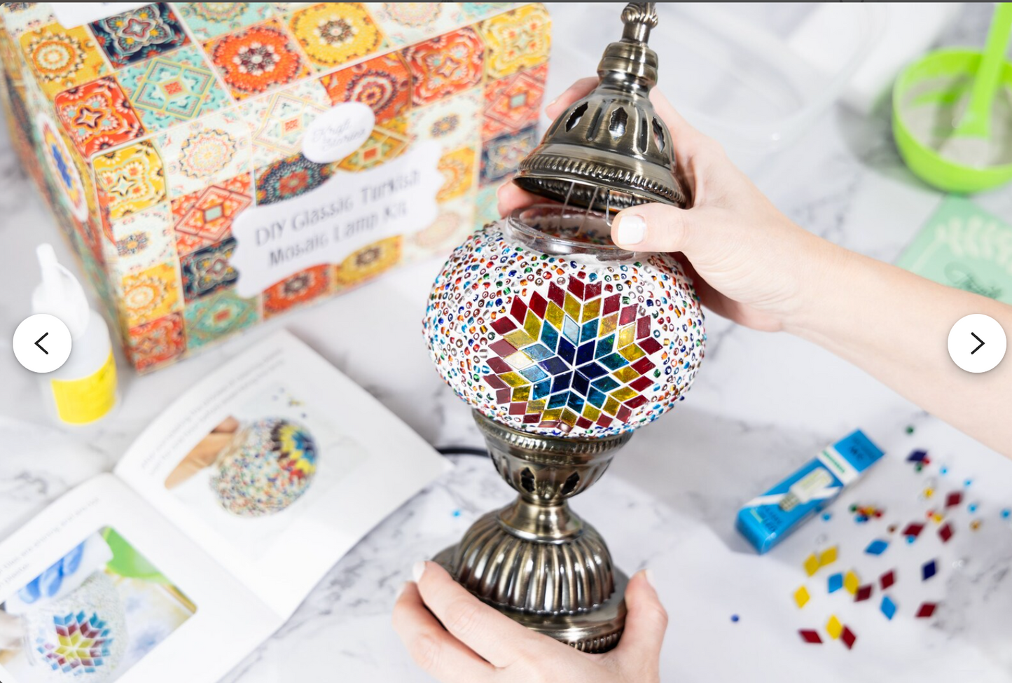 DIY Mosaic Lamp Kit US Plug with Video Instructions