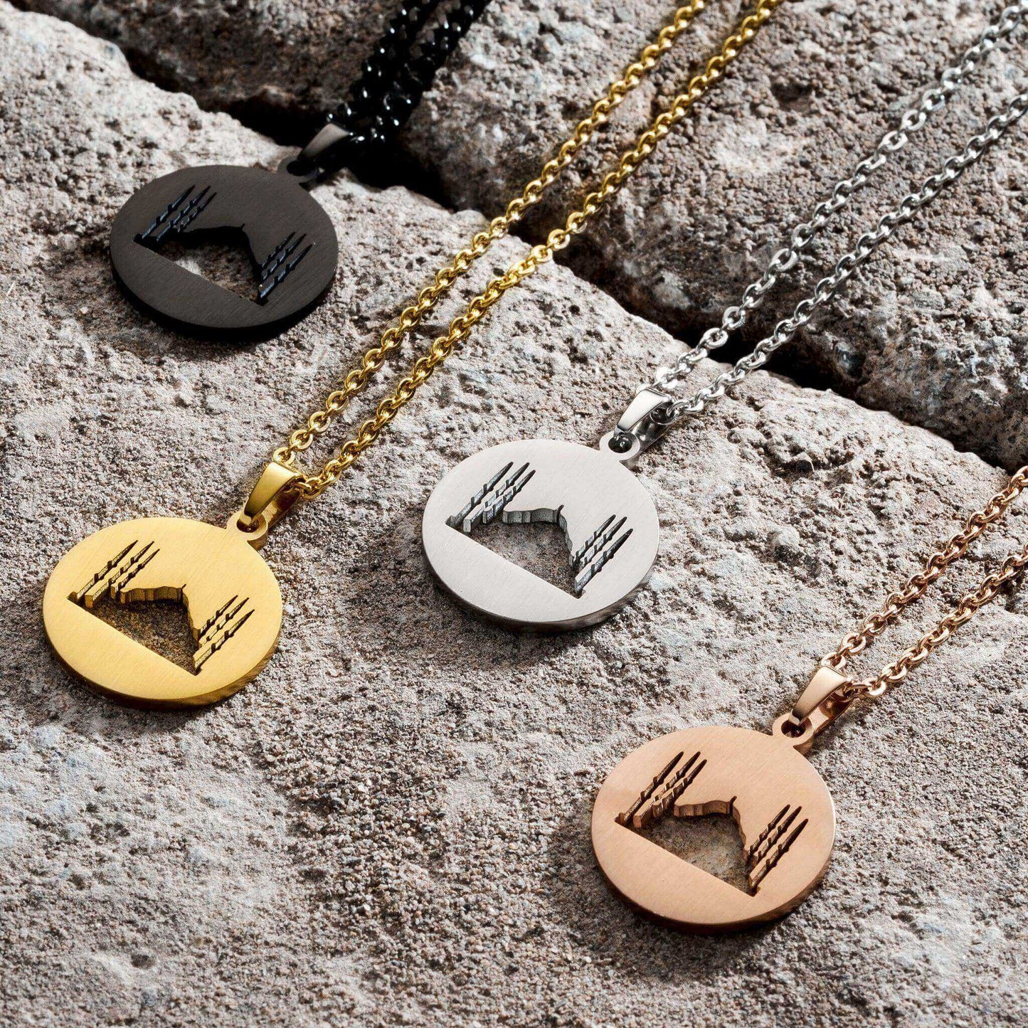 Blue Mosque Cutout Necklace