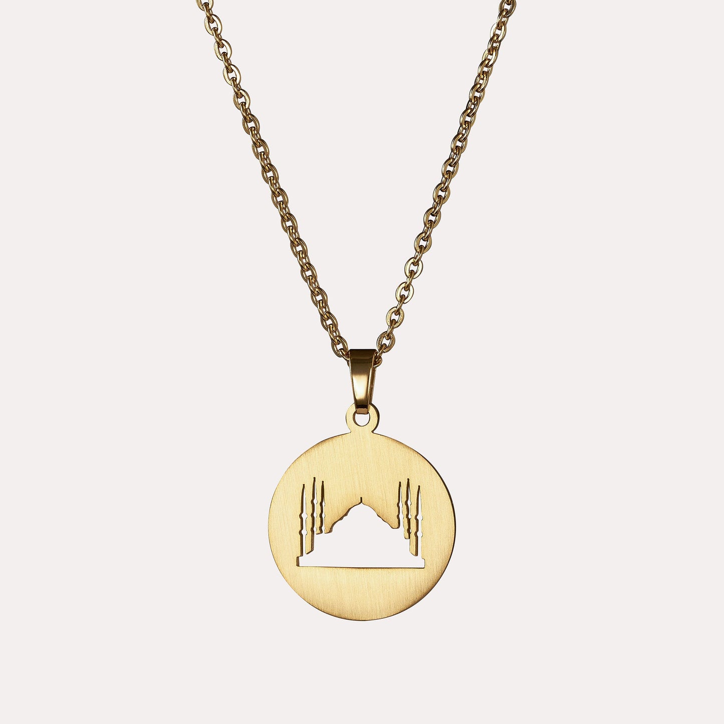 Blue Mosque Cutout Necklace