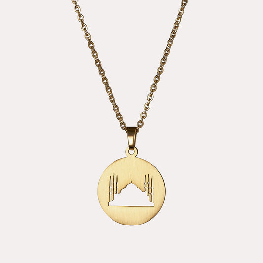 Blue Mosque Cutout Necklace