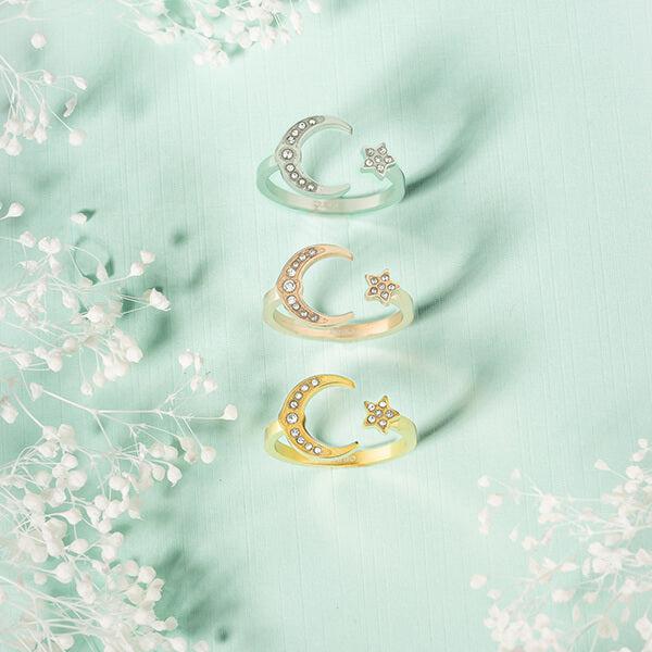 Star & Moon Ring