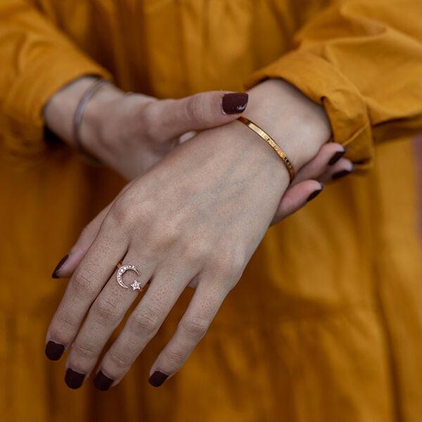 Star & Moon Ring