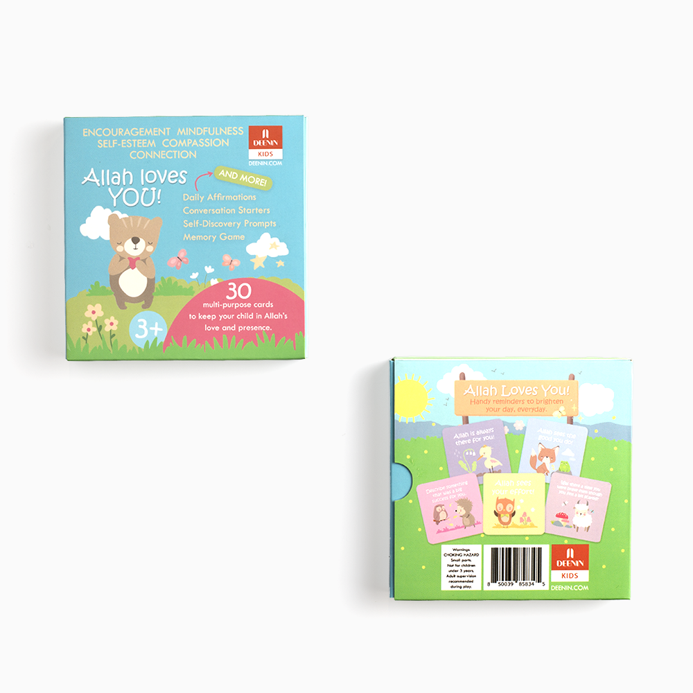 DEENIN Kids "Allah Loves You!" Affirmation and Memory Cards