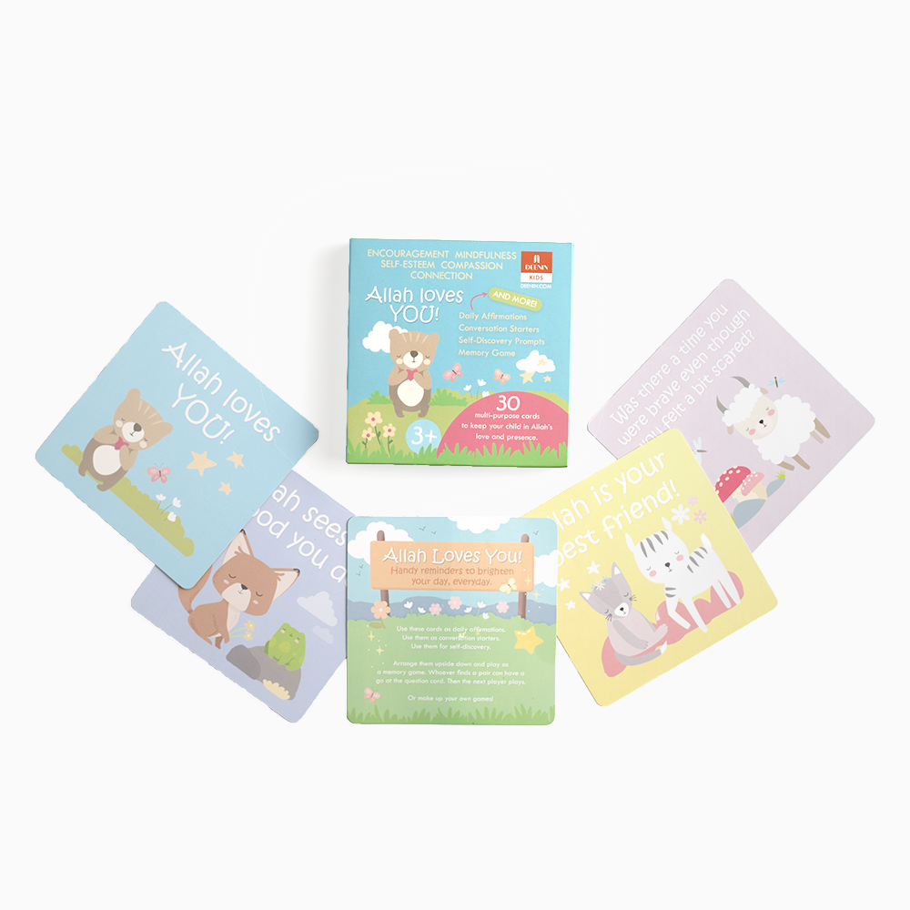 DEENIN Kids "Allah Loves You!" Affirmation and Memory Cards