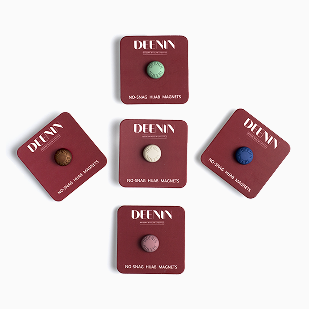 DEENIN Strong Magnetic Hijab Magnets - Secure Hold Without Damaging Your Scarf