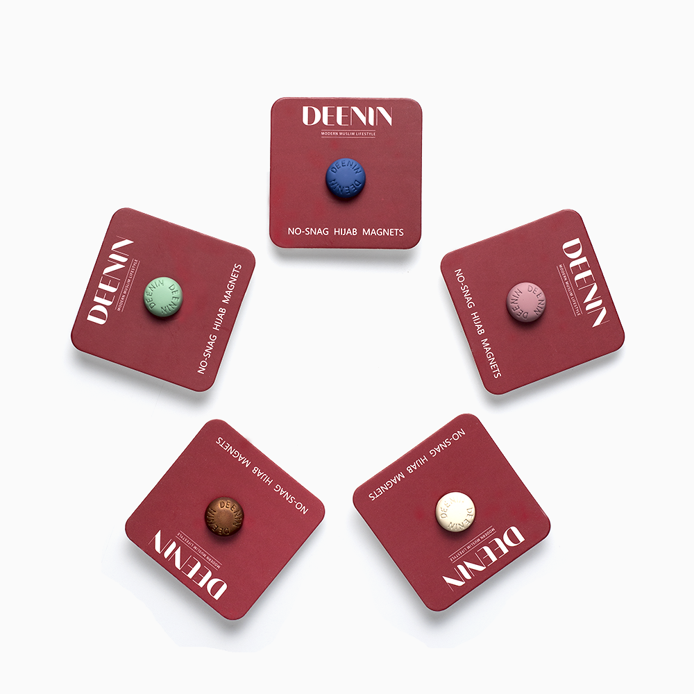 DEENIN Strong Magnetic Hijab Magnets - Secure Hold Without Damaging Your Scarf