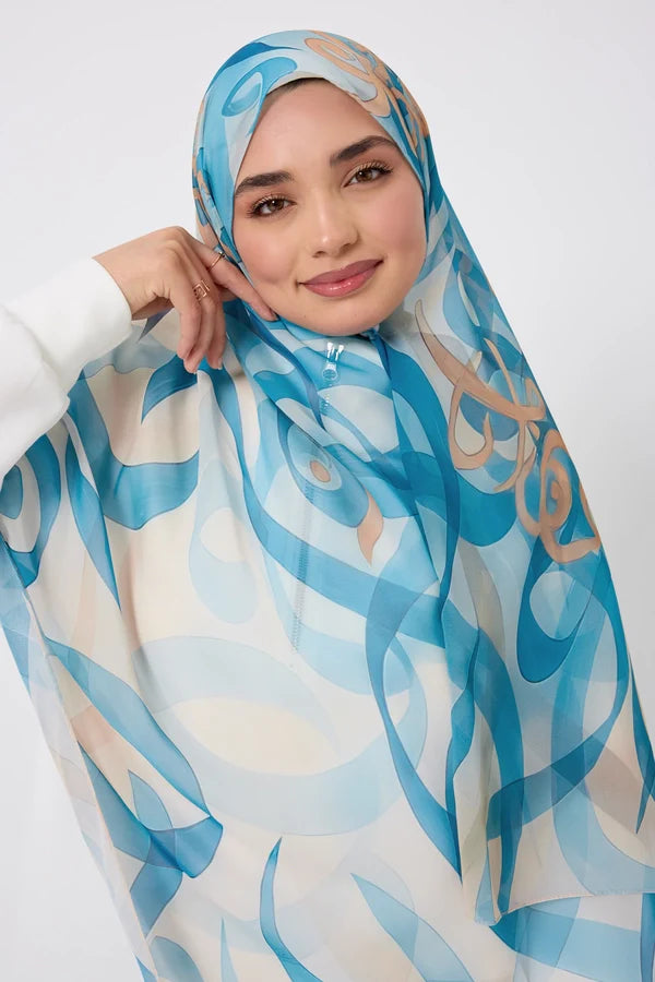Printed Chiffon Hijab - Shape of Thoughts