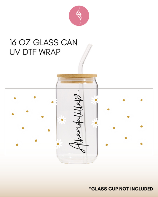 Alhamdulillah Daisies UV DTF Sticker