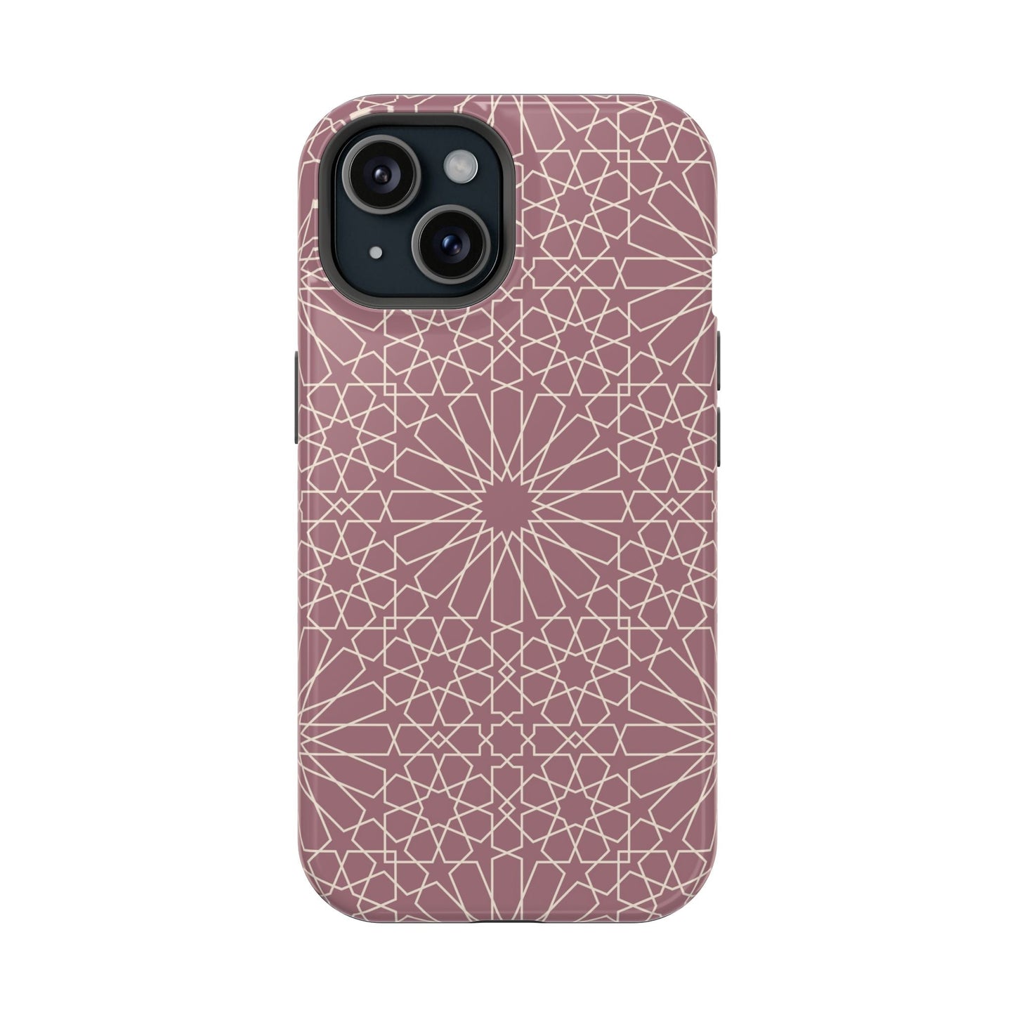 Pink Flower 🌸 Geometric Design Iphone Magnetic Tough Case