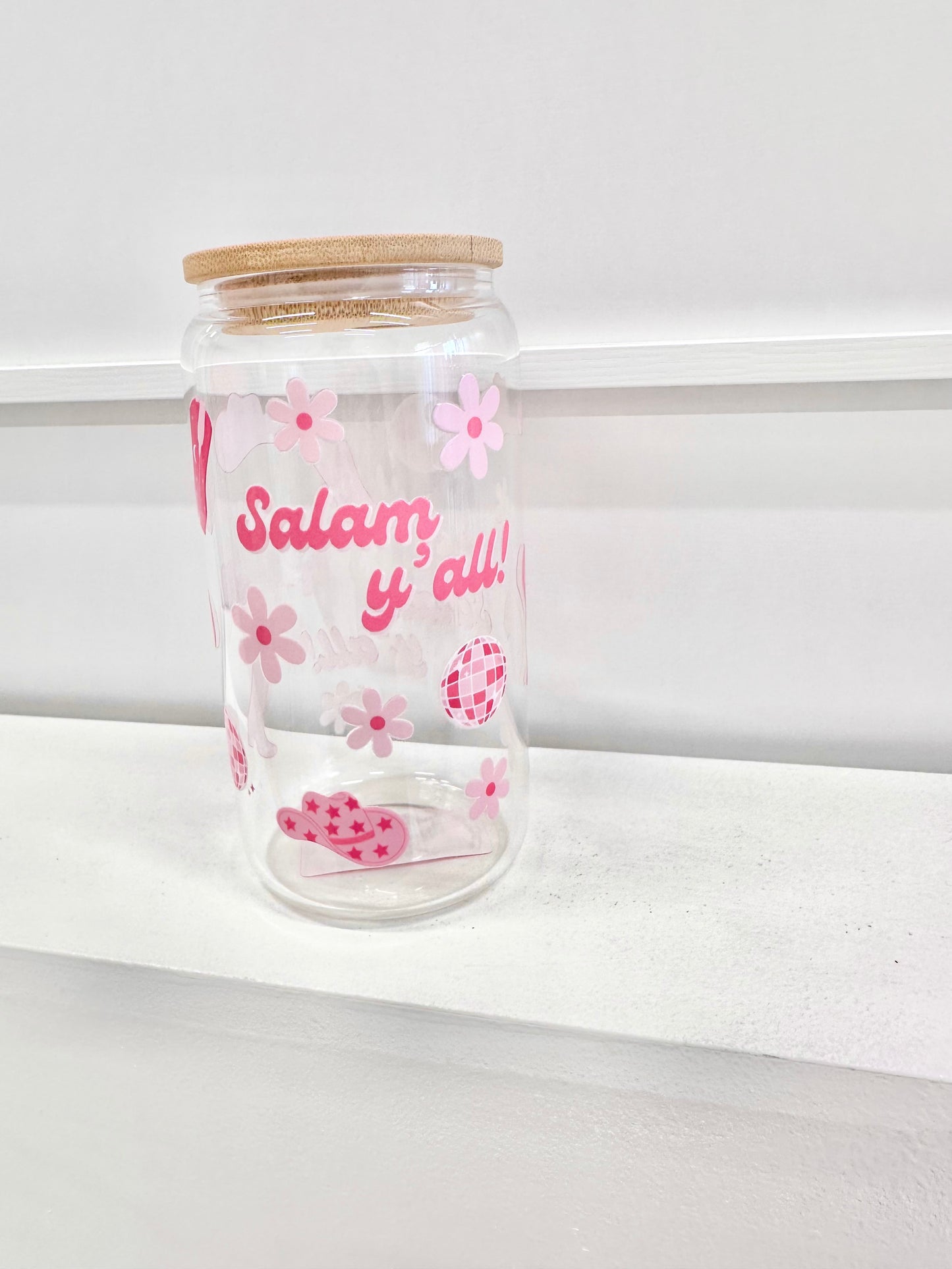 16oz salam y’all coffee glass