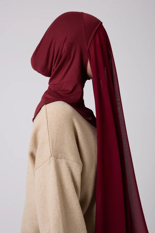 Instant Hijab - 2 in 1 Chiffon & Full Coverage