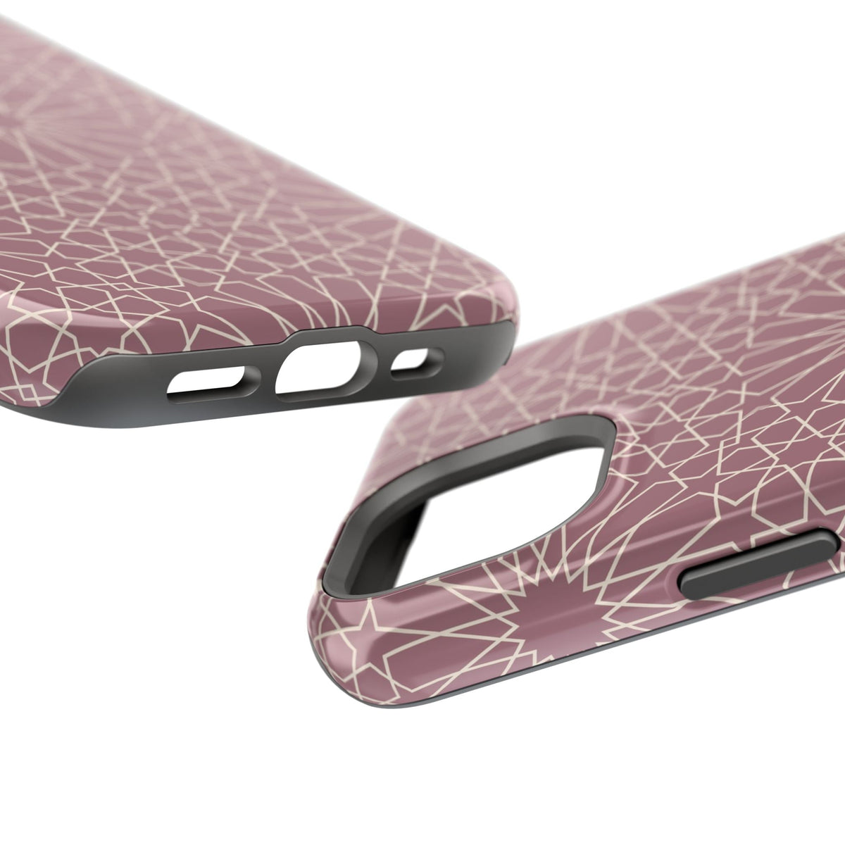 Pink Flower 🌸 Geometric Design Iphone Magnetic Tough Case