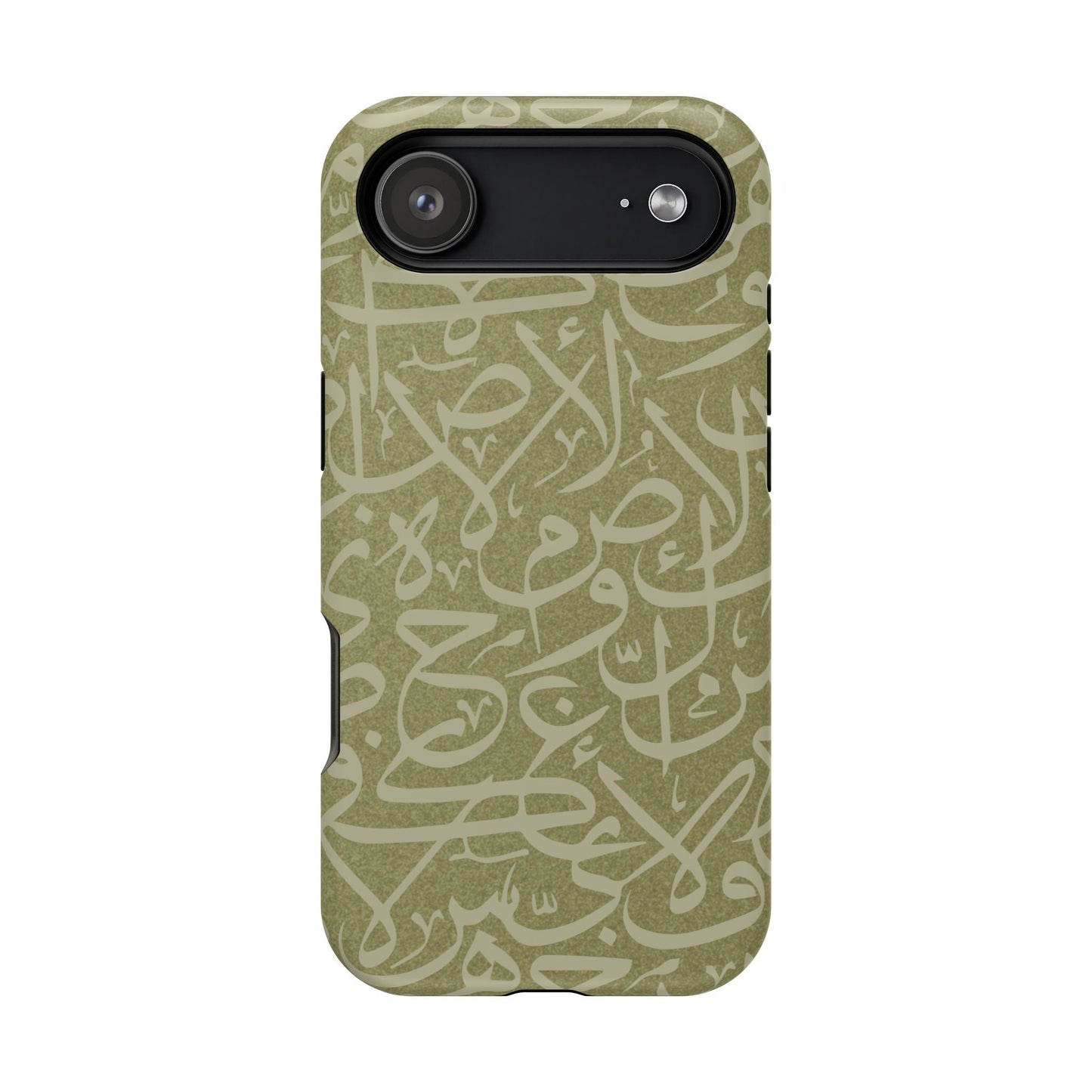Olive Green Arabic Letters Calligraphy Iphone Magnetic Tough Case