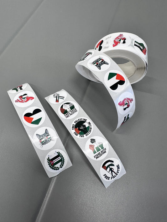 500pc Palestine sticker roll