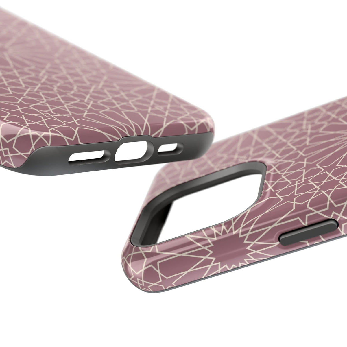 Pink Flower 🌸 Geometric Design Iphone Magnetic Tough Case