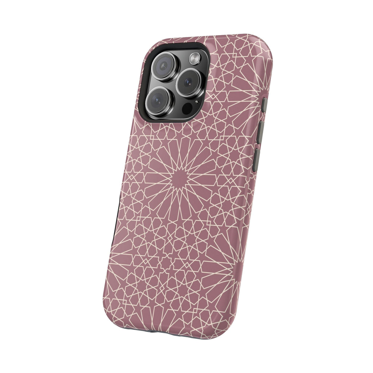 Pink Flower 🌸 Geometric Design Iphone Magnetic Tough Case