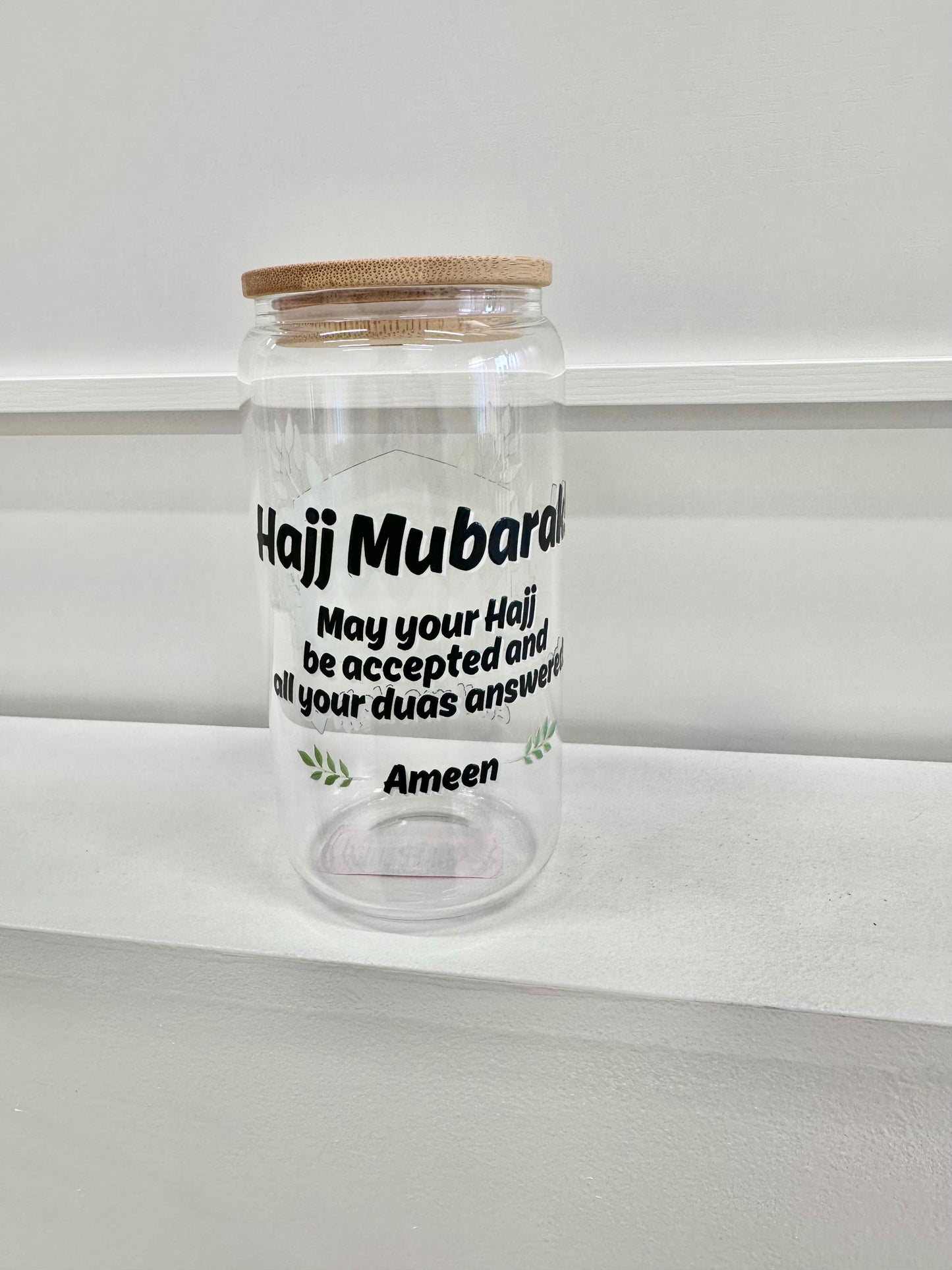 Hajj mubarak coffee glass