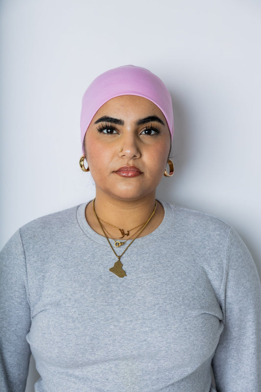 Under Scarf Tube Cap - Flamingo Pink