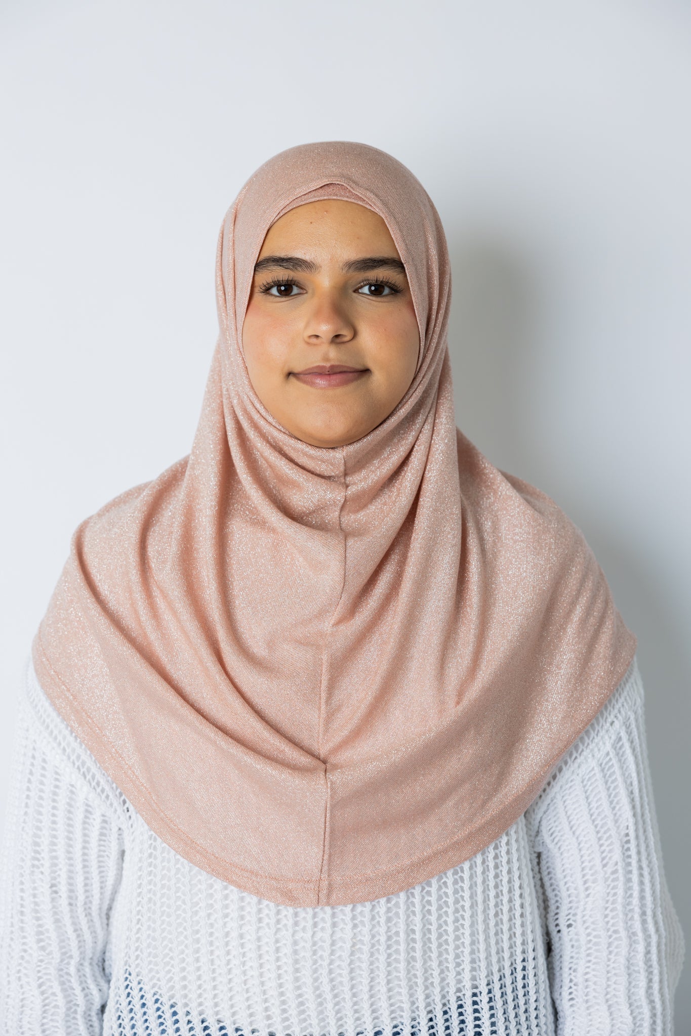 Two Piece Shimmer Jersey Hijab - Pink