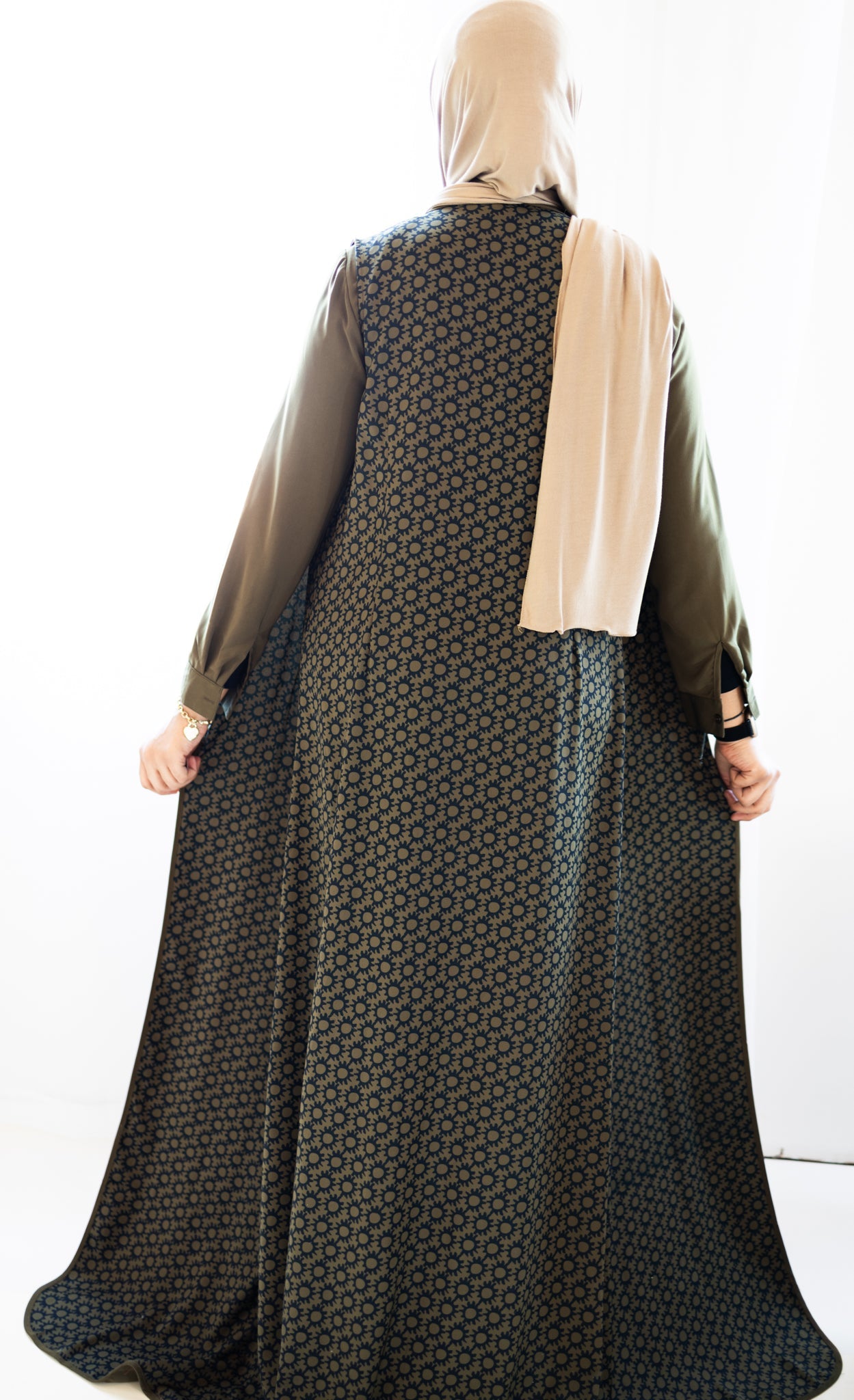 Abaya and Duster Set - Olive