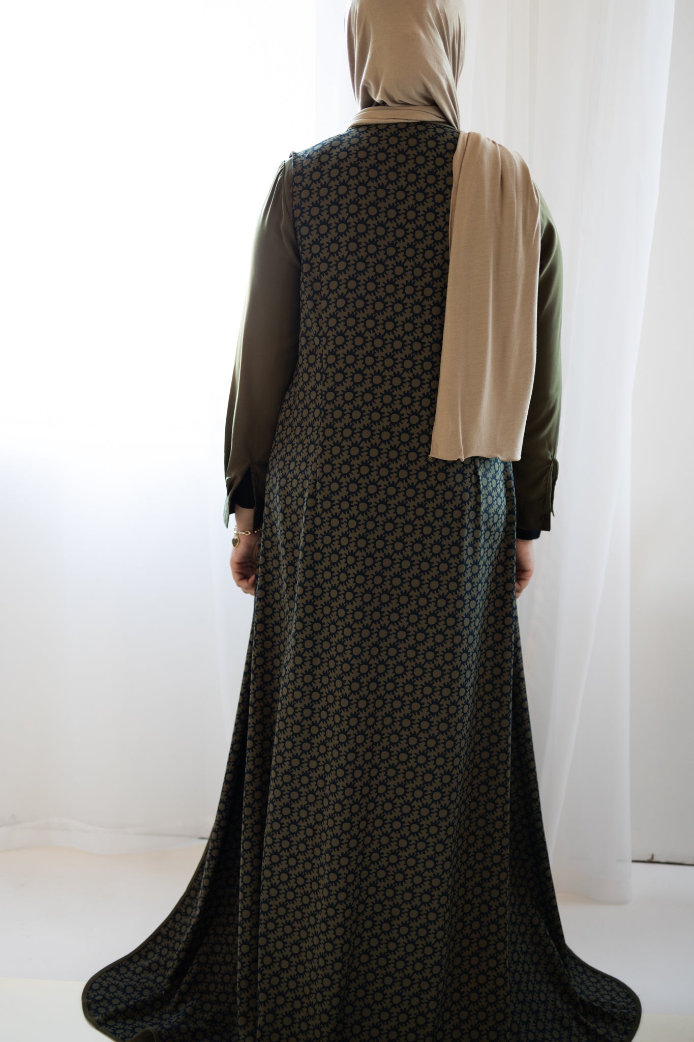 Abaya and Duster Set - Olive