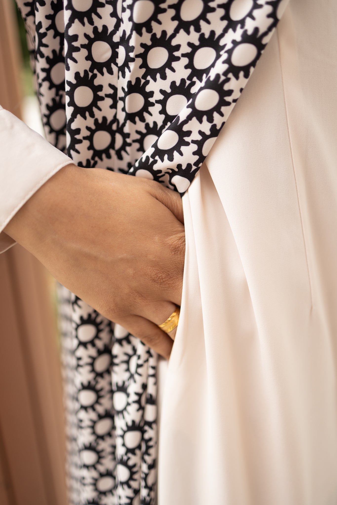 Abaya and Duster Set - Creme