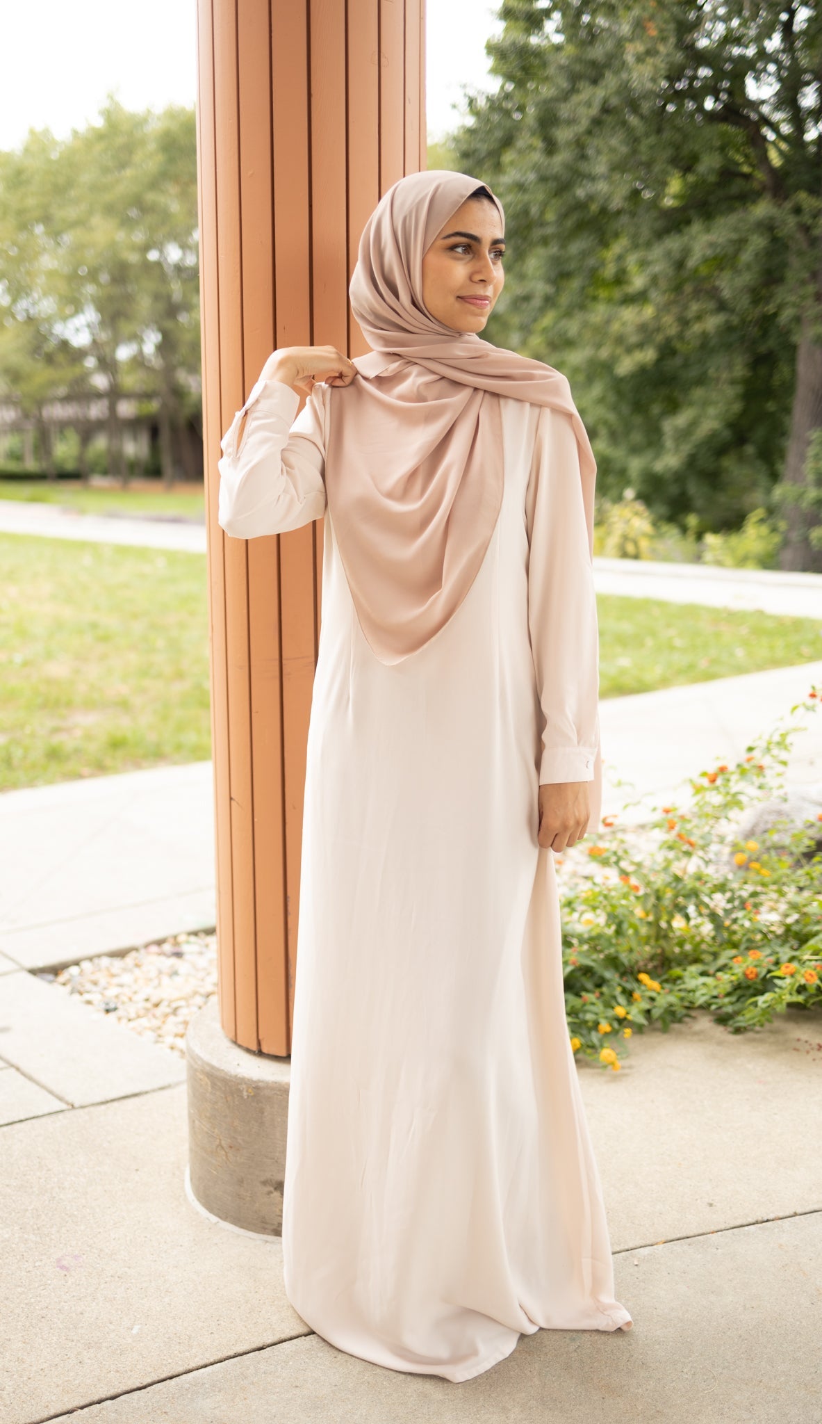 Abaya and Duster Set - Creme