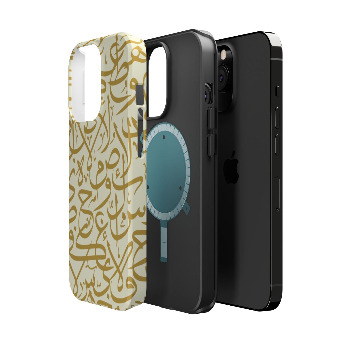 Beige and Gold Arabic Letters  Iphone Magnetic Tough Cases
